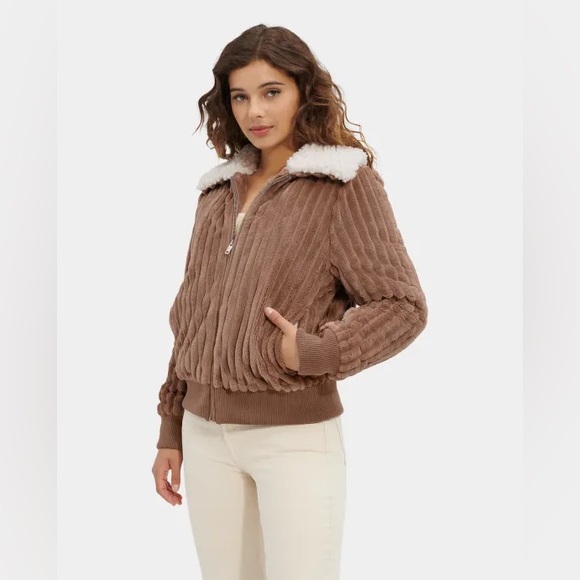 NWT UGG Viviana Bomber Jacket Cord. - Picture 2 of 15